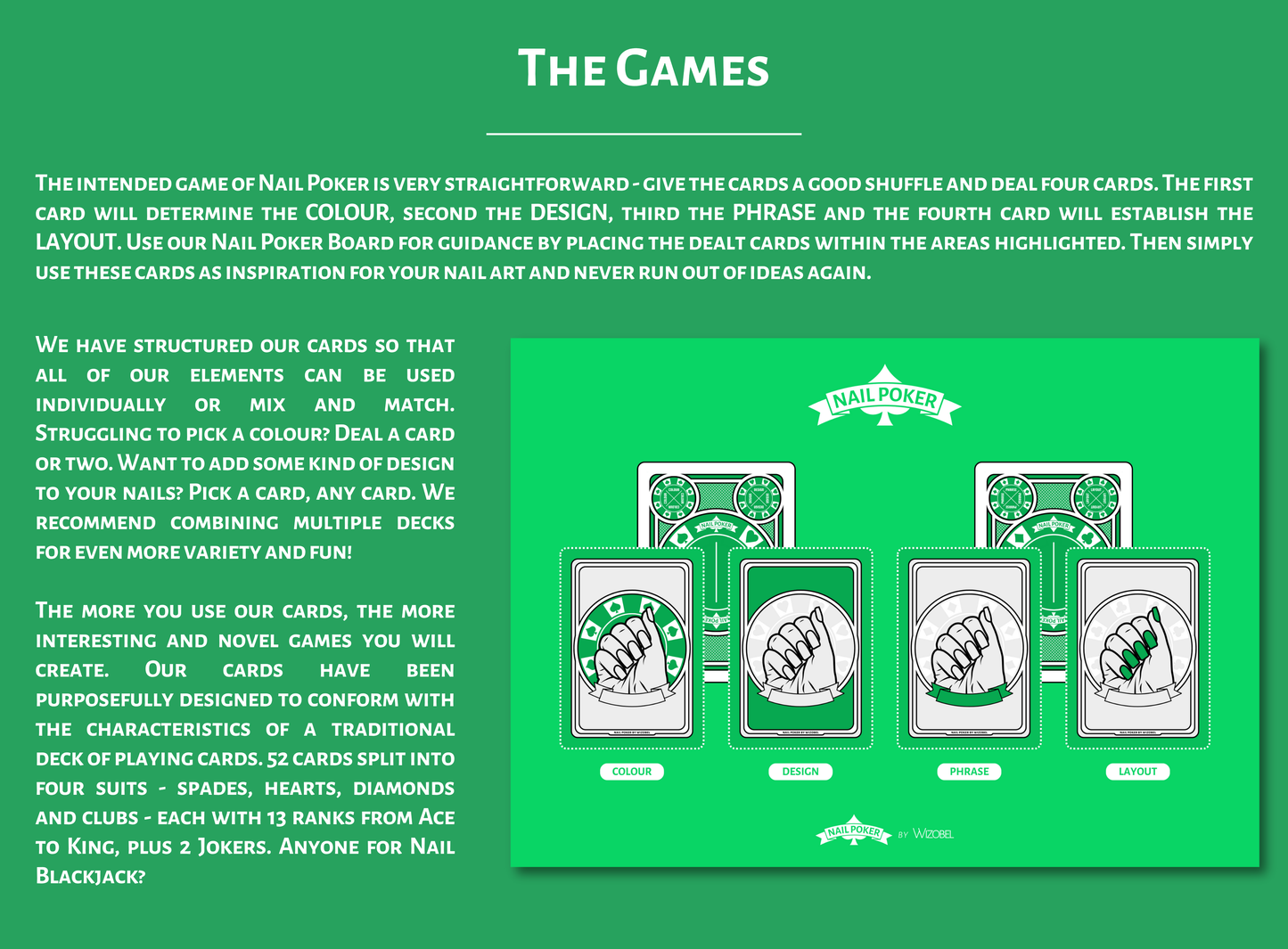 Nail Poker Green Deck