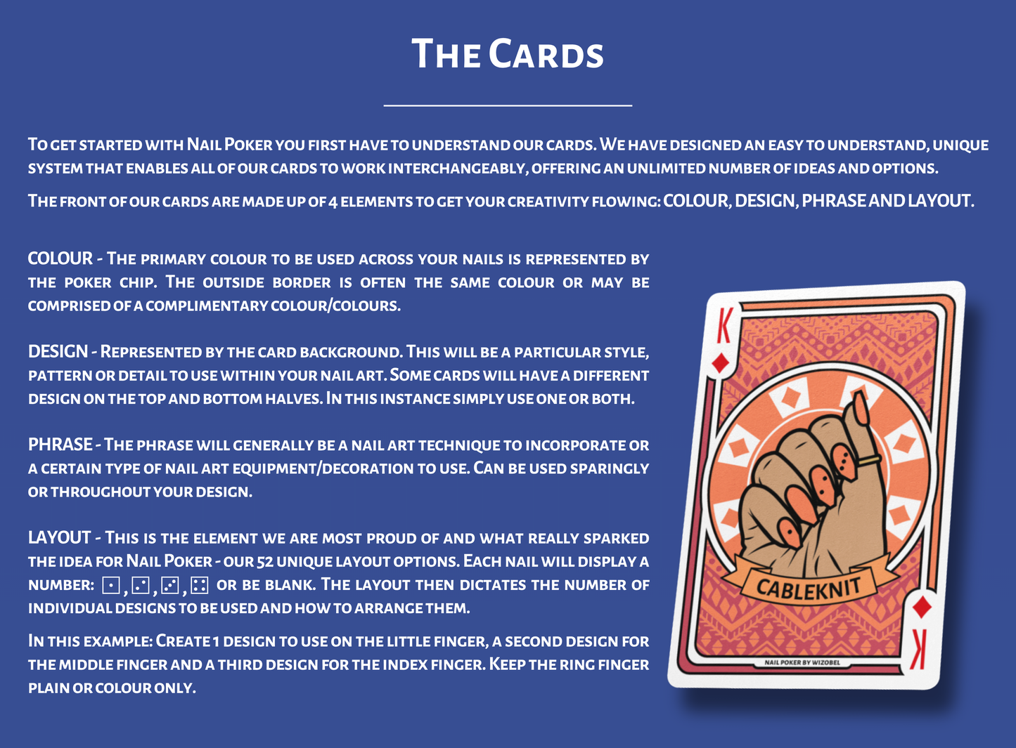 Nail Poker Blue Deck