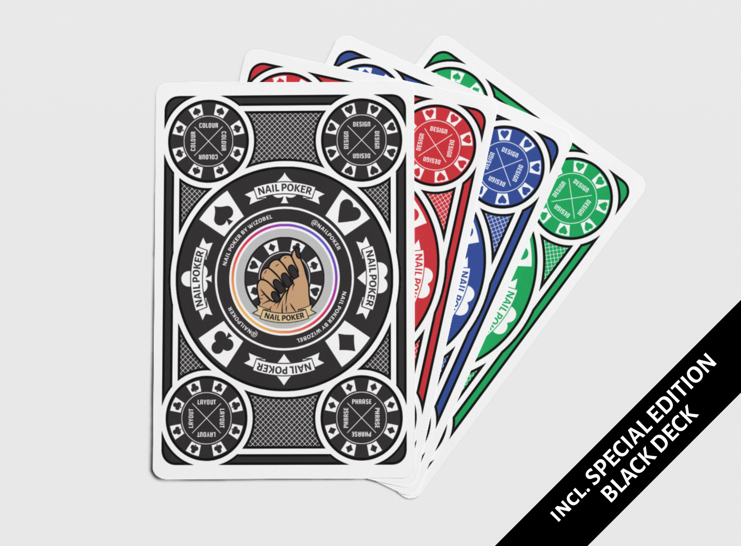 Full House Bundle incl. Special Edition Nail Poker Black Deck